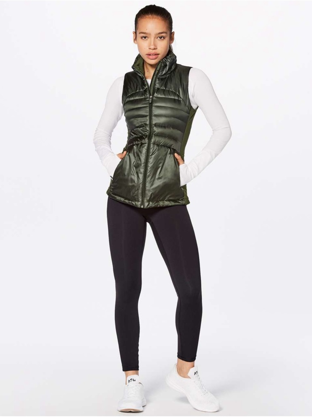 39. Lululemon Down For A Run Vest II - Gator Green